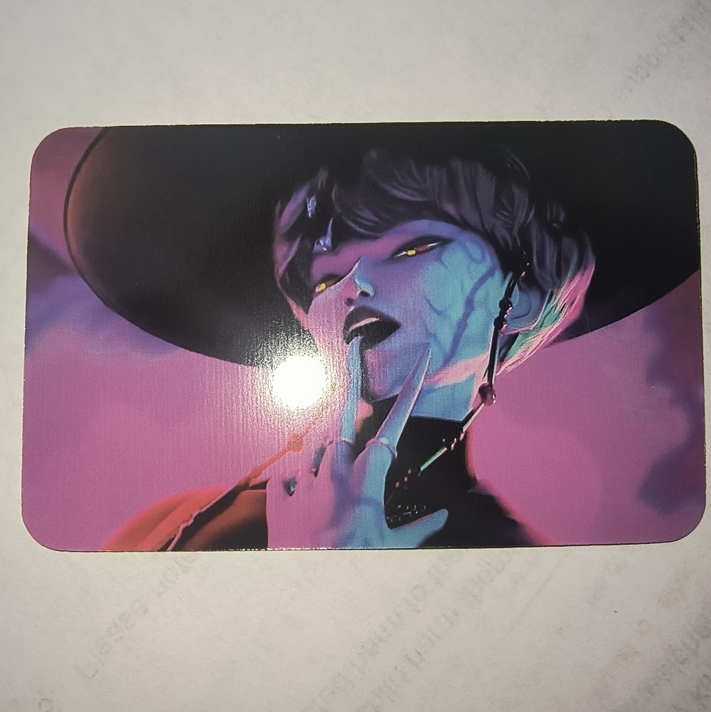 Stylish Purple Gothic Art Card – Women's Accessory Kpop Demon Hunters Jinu Baby